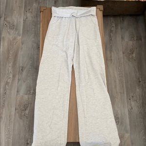 gray foldover lounge pants